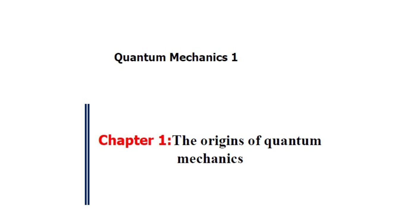 ميكانيكا الكم1(ينبع)